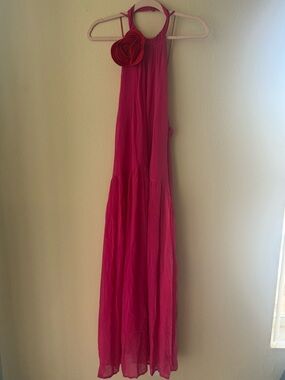 Rosette Drop Waist Maxi Dress